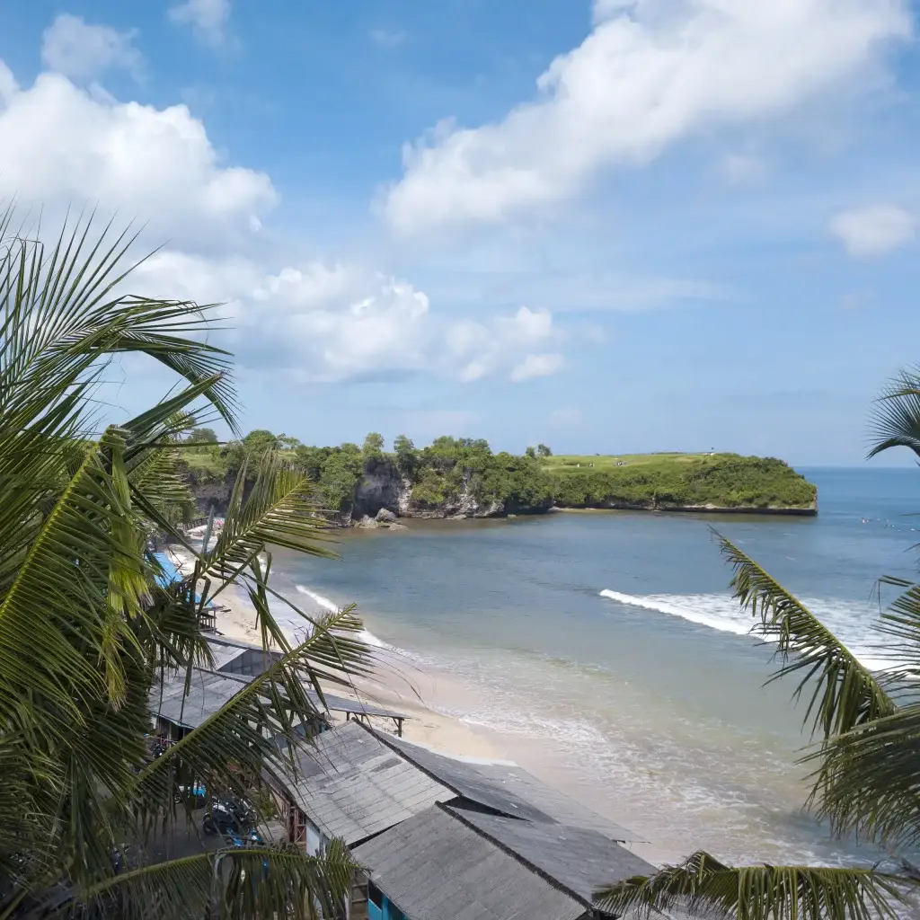 North bali aerial view of balangan beach bali indonesia
