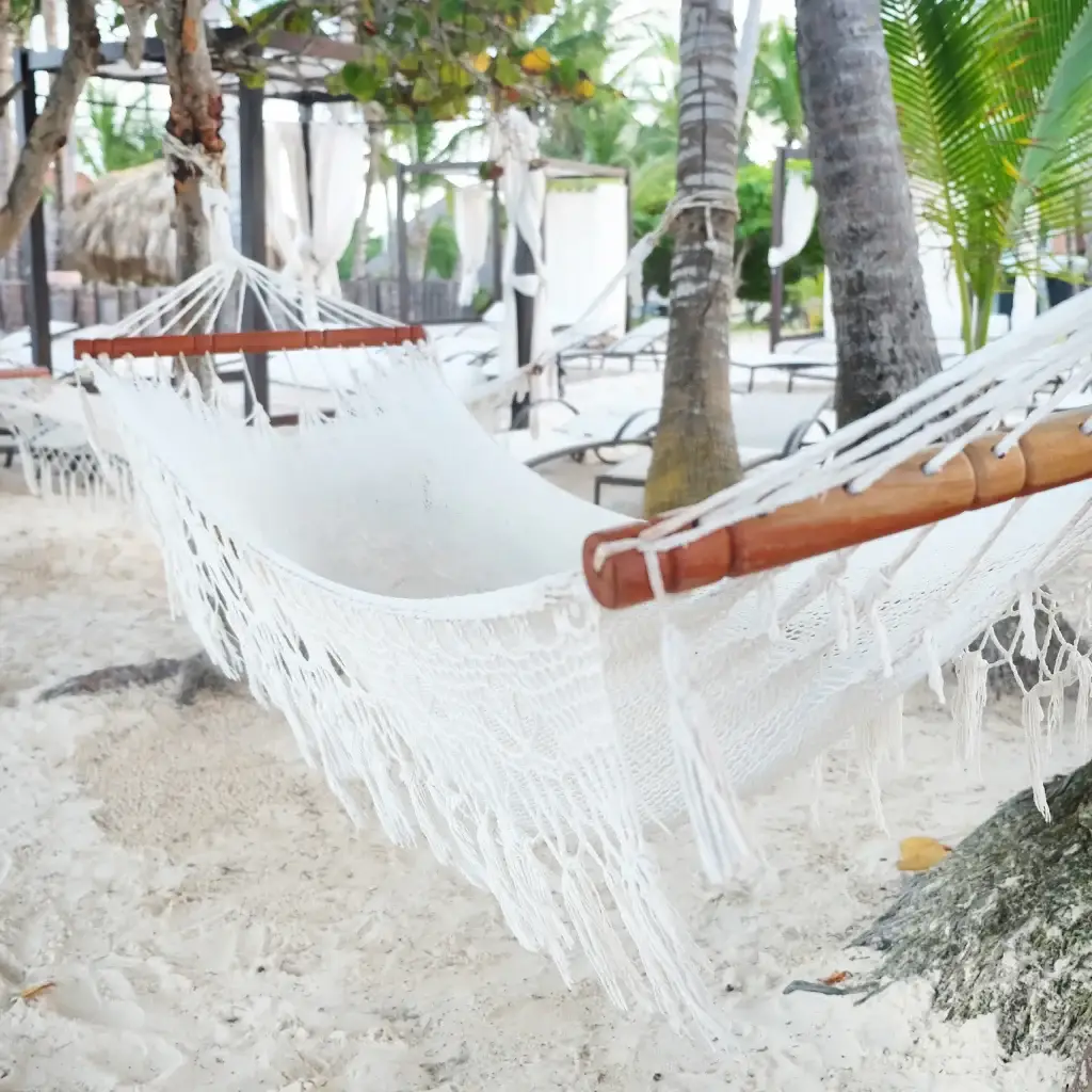 Sanur bali beach hammock at the beach